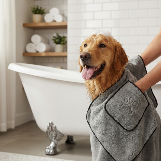 Microfiber Dog Towel with Hand Pockets | ChakaPakaPets™
