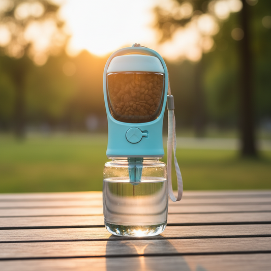 Portable Dog Water Bottle — 2-in-1 Travel Feeder | ChakaPakaPets™